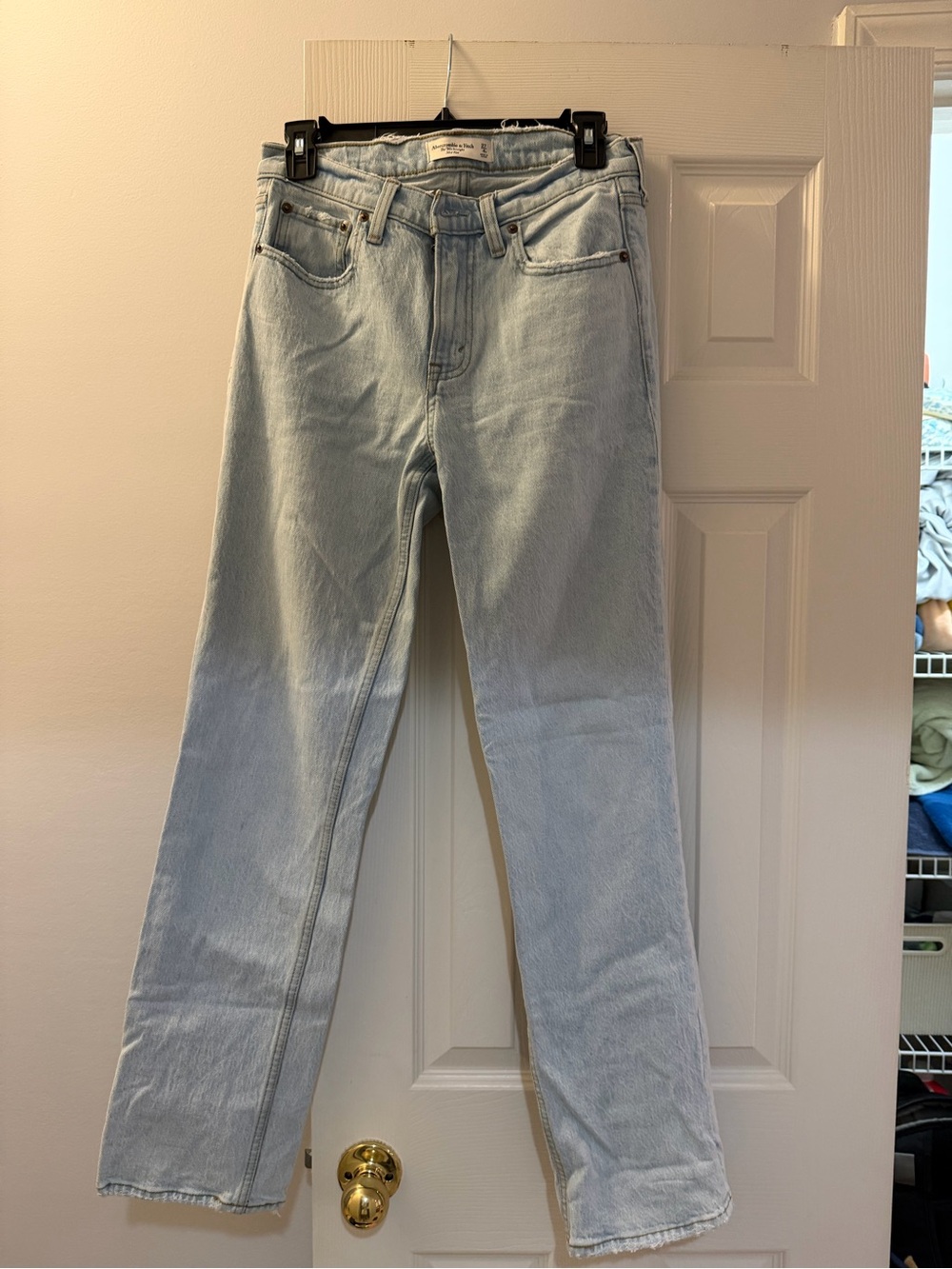 Abercrombie & Fitch Light Blue Straight Leg mid rise jeans